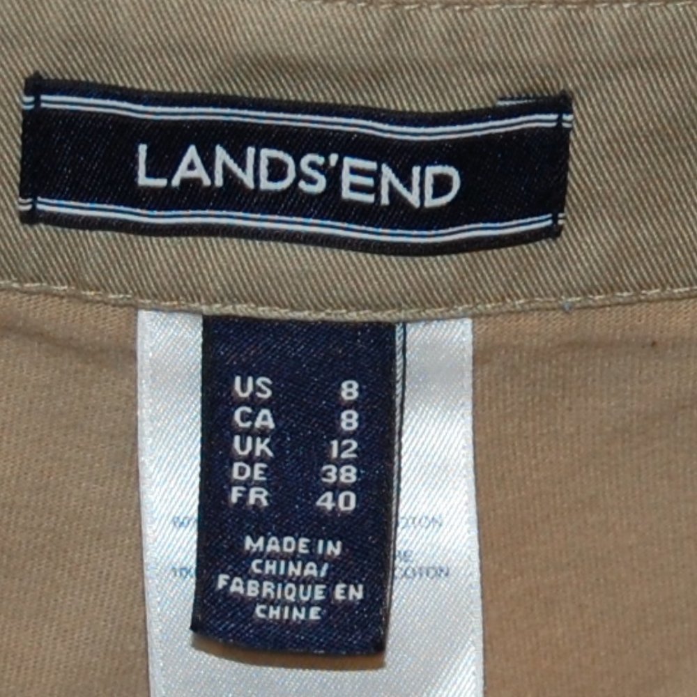 LANDS END Kaki SKORT Size 8 - Picture 7 of 8